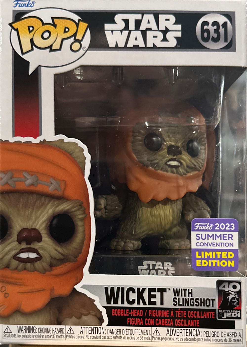 Wicket With Slingshot - Star Wars vinyl figure collectible [Barcode 889698717779] - Main Image 2