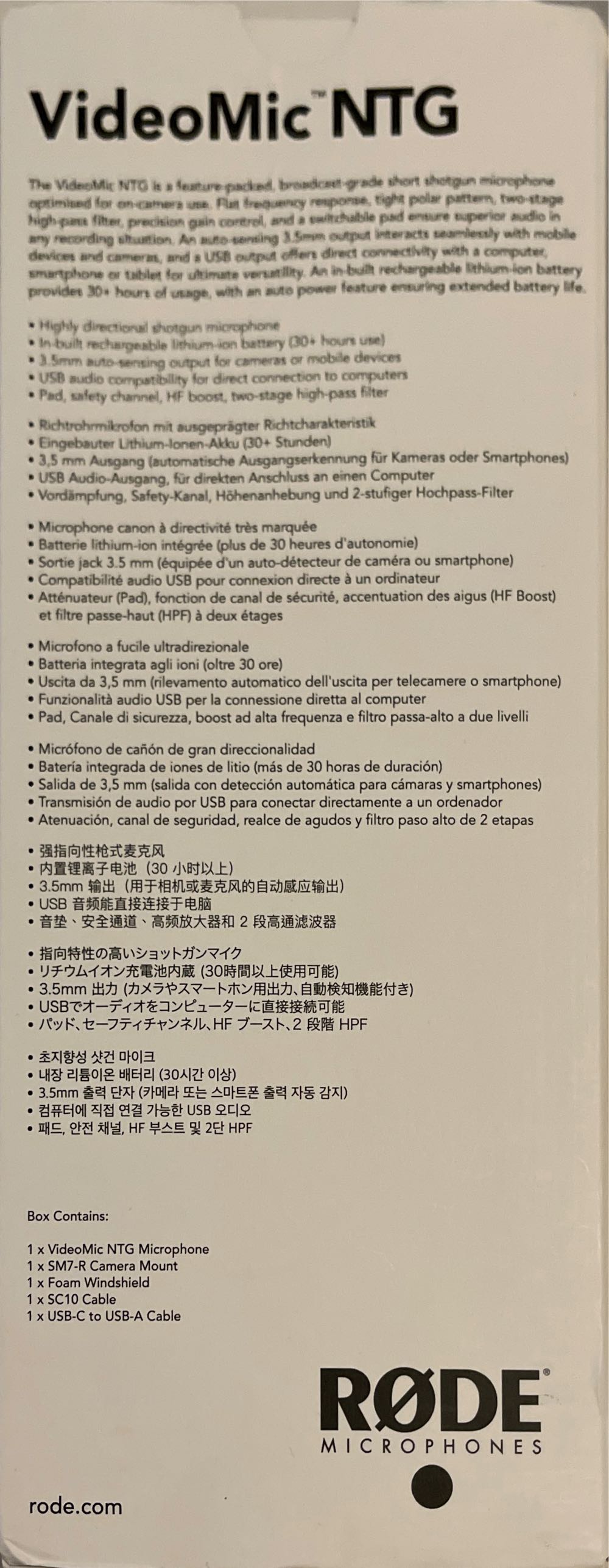 Rode Videomic Ntg Camera-mount Shotgun Microphone  vinyl figure collectible [Barcode 698813006618] - Main Image 3