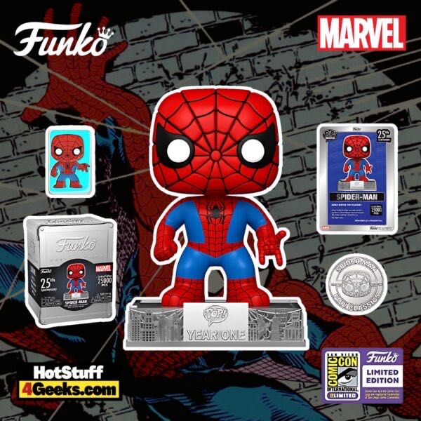 Funko 25th Anniversary Spider-man - Marvel Universe vinyl figure collectible [Barcode 889698739054] - Main Image 3