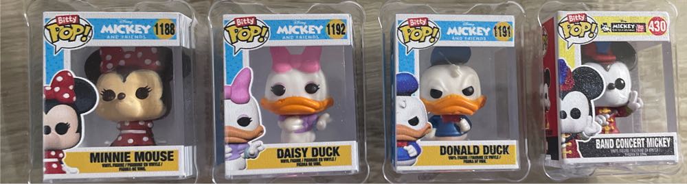Disney Mini Collectible Toys Minnie Mouse Daisy Duck Donald Duck & Mystery Chase Figure 4-pack Bitty’s  vinyl figure collectible [Barcode 889698713207] - Main Image 2