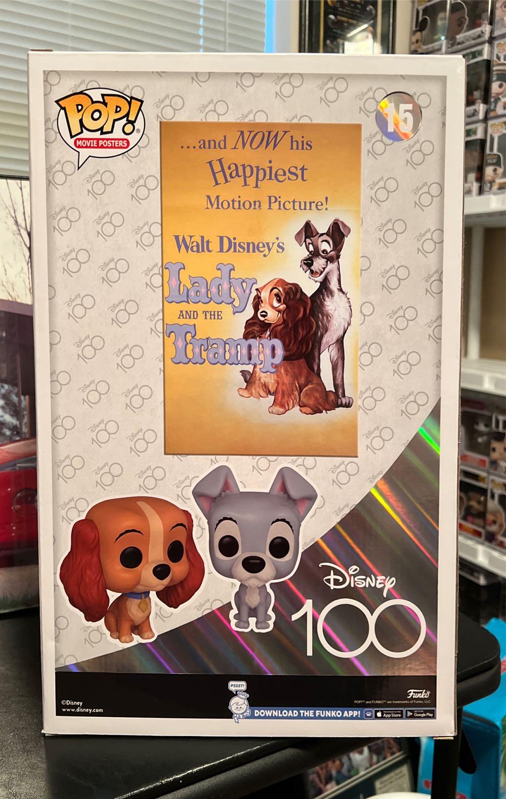 LADY & THE TRAMP (FUNKO POP! MOVIE POSTER)-DISNEY 100: - Disney vinyl figure collectible [Barcode 889698701426] - Main Image 2