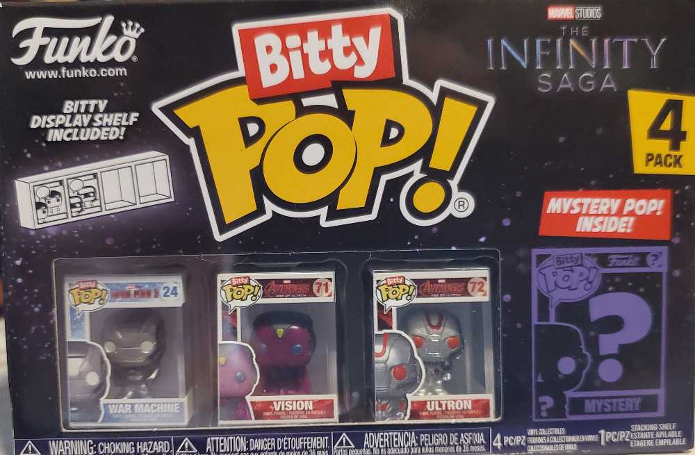 Bitty Pop: Marvel-The Infinity Saga-Vision, Ultron, War Machine & Mystery Chase - Marvel Universe vinyl figure collectible [Barcode 889698715058] - Main Image 2
