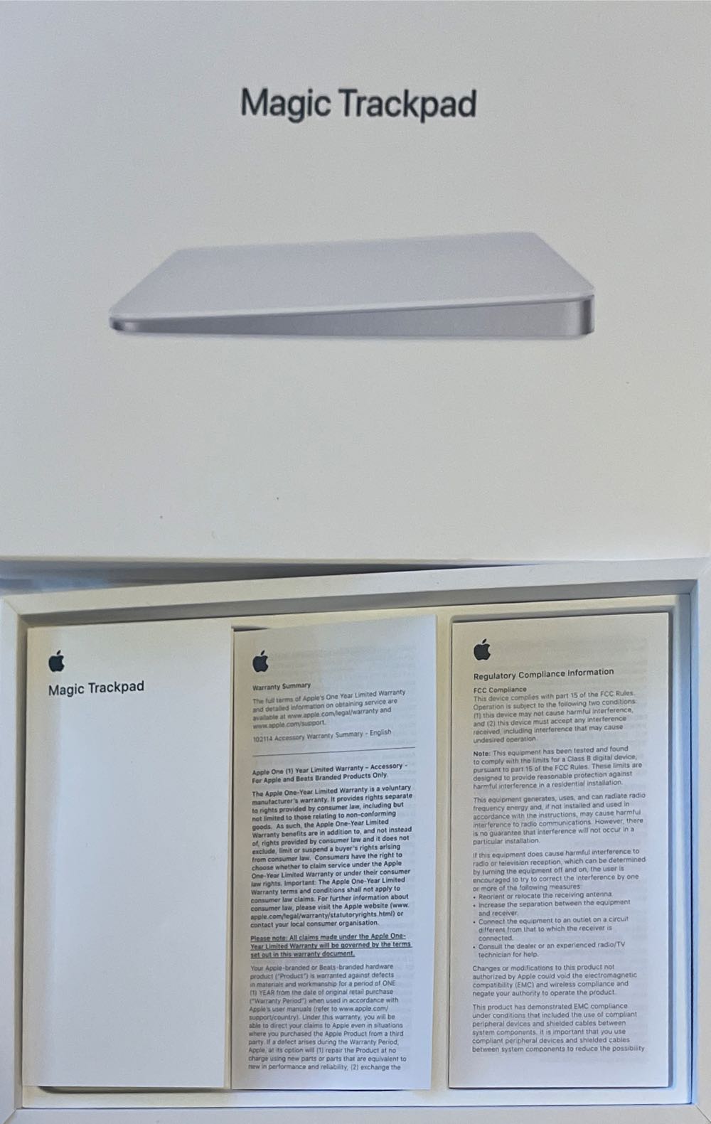 Apple Magic Trackpad: Wireless Bluetooth Rechargeable. Works With Mac Or Ipad; Multi-touch Surface White  vinyl figure collectible [Barcode 194252542422] - Main Image 2