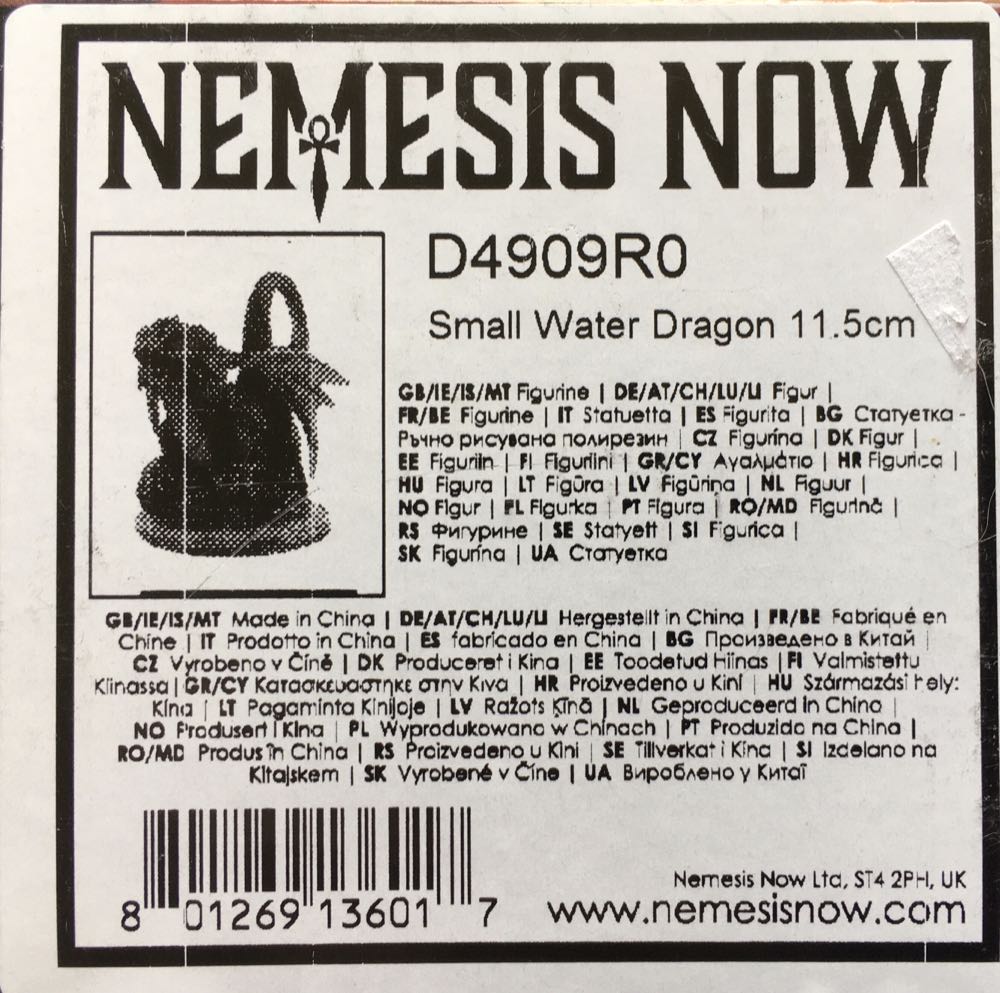 Age Of Dragons Water Dragon Wyrmling - Nemesis Now  vinyl figure collectible [Barcode 801269136017] - Main Image 4