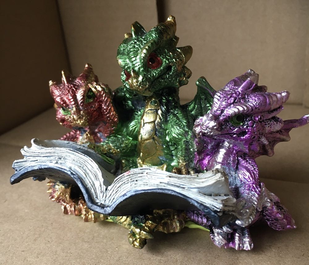 Nemesis Now Tales Of Fire Reading Book Dragons  vinyl figure collectible - Main Image 2
