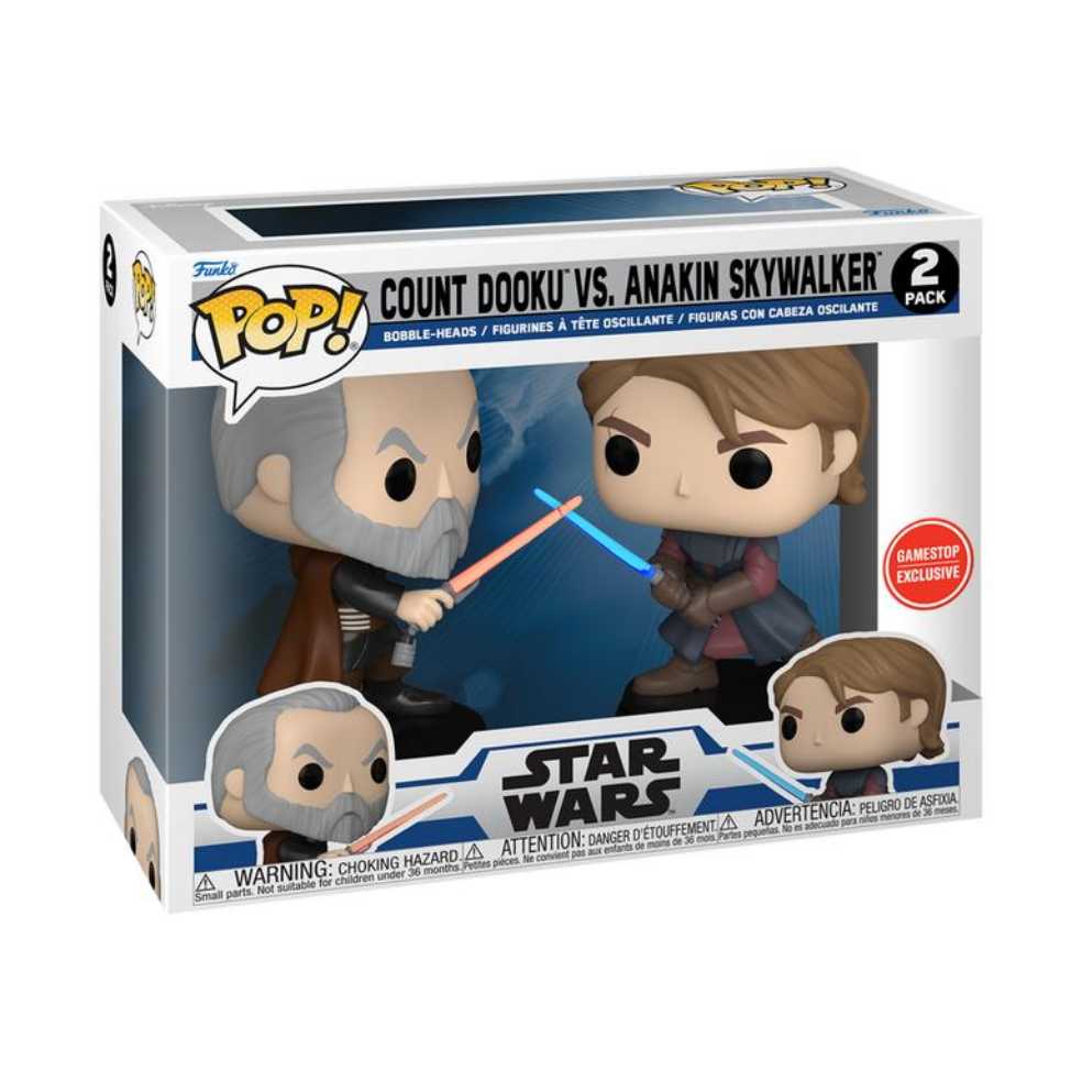 Star Wars Anakin Skywalker Vs Count Dooku Us The Clone Pop Funko Pop! & Pack - Star Wars: Clone Wars vinyl figure collectible [Barcode 889698743280] - Main Image 2