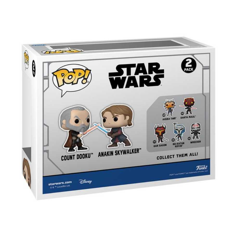 Star Wars Anakin Skywalker Vs Count Dooku Us The Clone Pop Funko Pop! & Pack - Star Wars: Clone Wars vinyl figure collectible [Barcode 889698743280] - Main Image 3