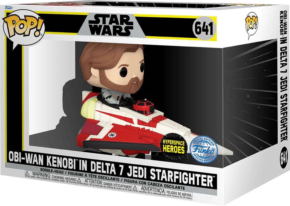 Star Wars - Rides Obi-wan Kenobi In Delta 7 Jedi Starfighter - Star Wars vinyl figure collectible [Barcode 889698736947] - Main Image 2