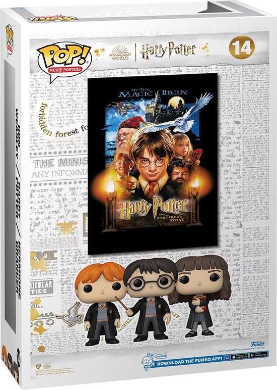 Harry Potter Pop! Sorcerer’s Stone 9cm Movie Poster & Figure - Harry Potter vinyl figure collectible [Barcode 889698697033] - Main Image 2