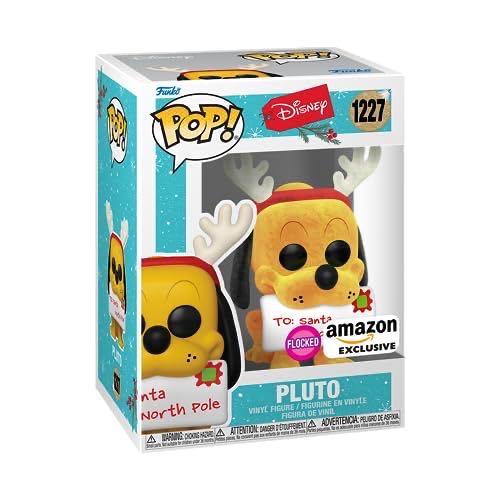 Pluto Cmas Flocked Amazon Exclusive - Disney vinyl figure collectible [Barcode 889698663694] - Main Image 2