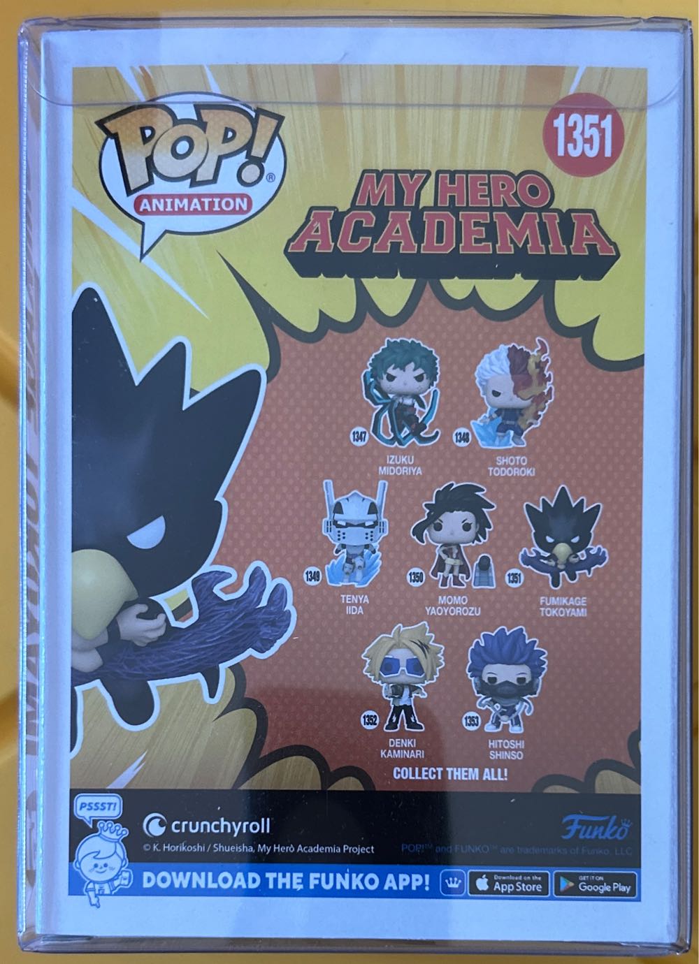 #1361 Animation: My Hero Academia: Fumikage Tokoyami (AAA Anime Exclusive, Glow) - My Hero Academia vinyl figure collectible [Barcode 889698686228] - Main Image 3