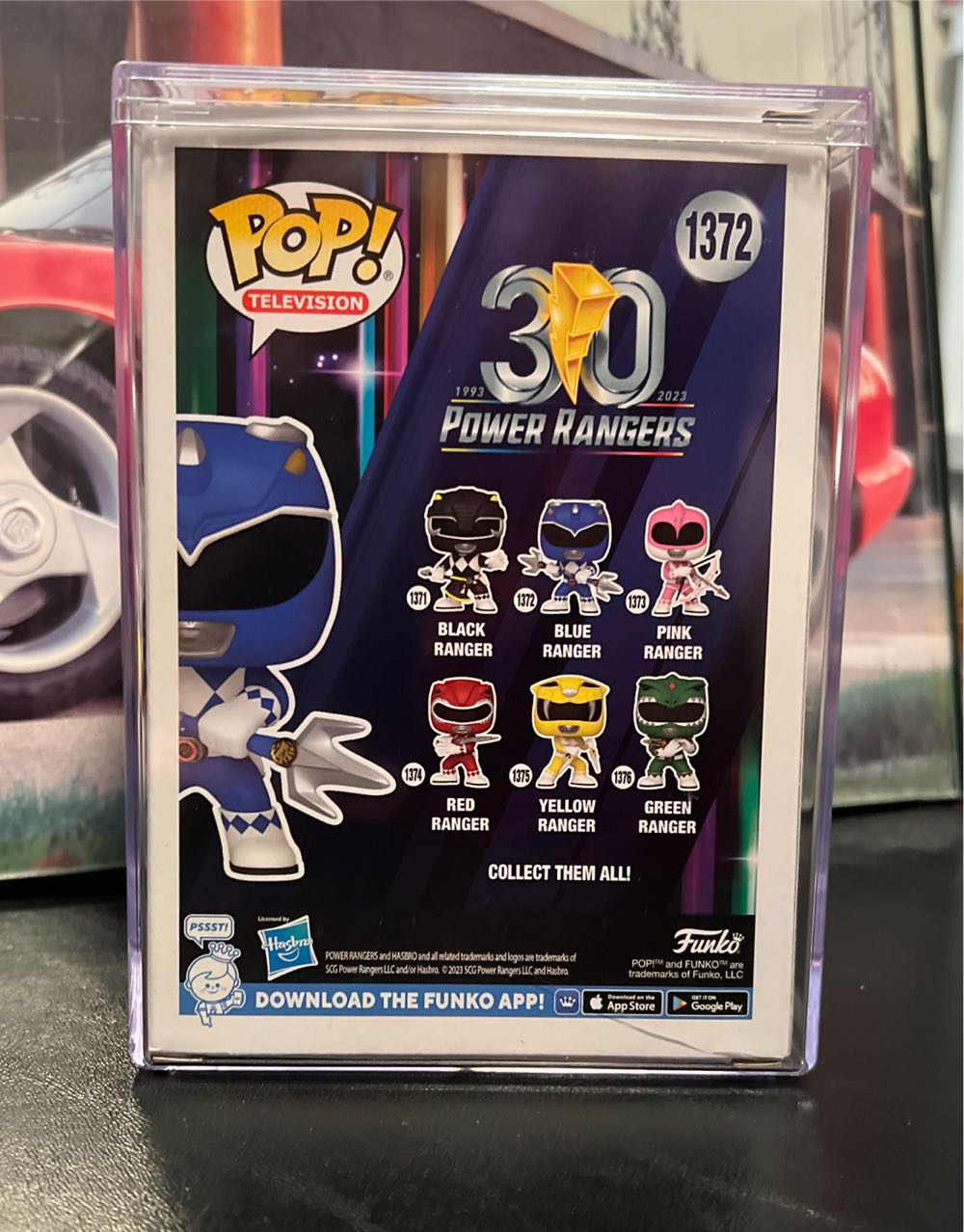 Blue Ranger - 1372  - Power Rangers - Funko Pop Television - Power Rangers vinyl figure collectible [Barcode 889698721554] - Main Image 2
