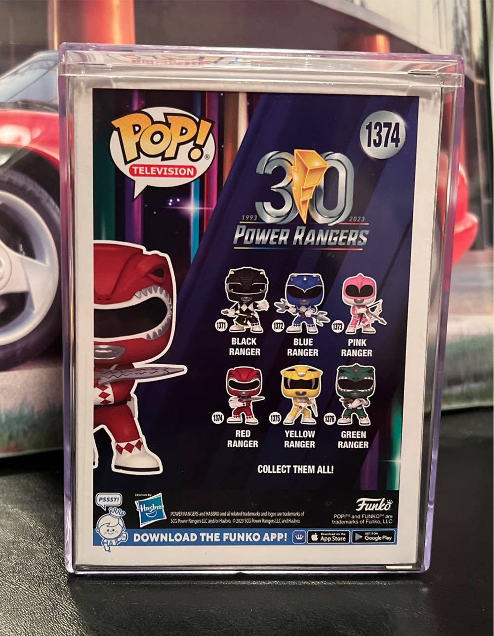 Red Ranger - 1374  - Power Rangers - Funko Pop Television - Mighty Morphin Power Rangers vinyl figure collectible [Barcode 889698721578] - Main Image 2