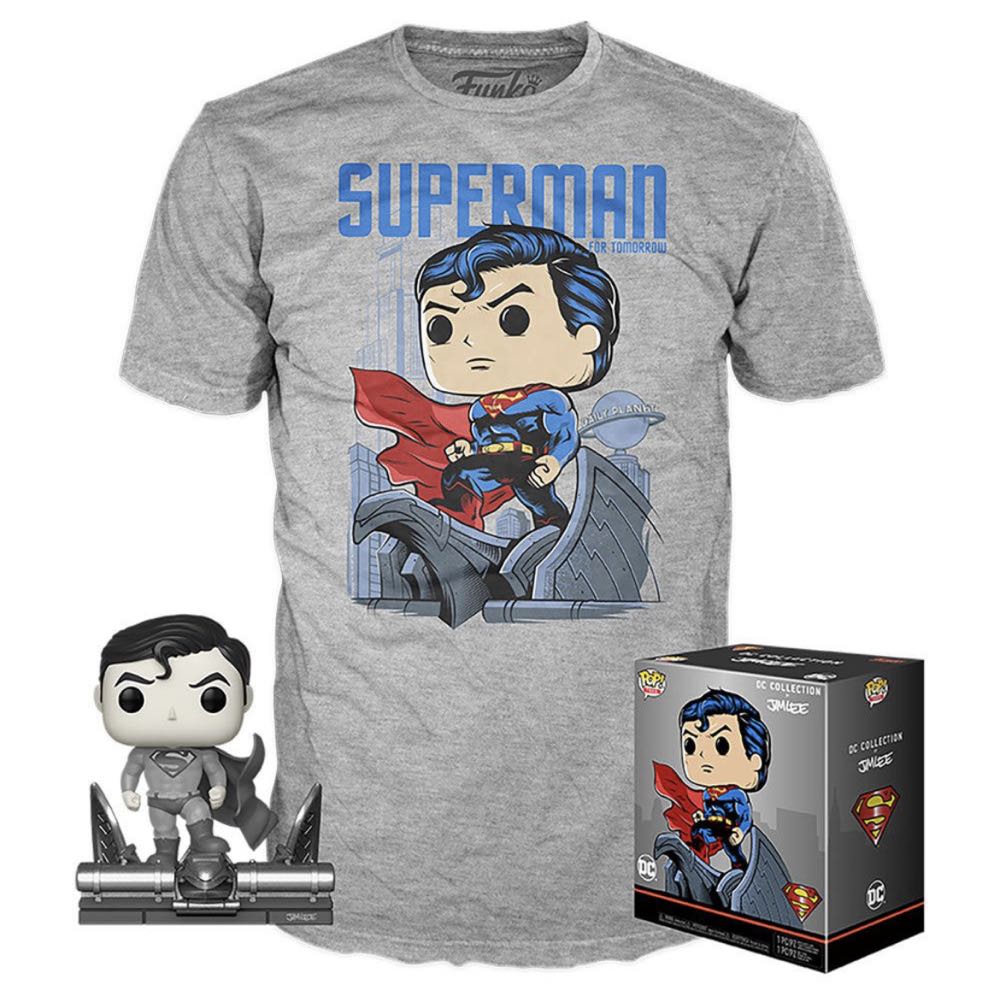 Dc Jim Lee Superman Funko Pop Exclusive & Tee Set  vinyl figure collectible [Barcode 889698397698] - Main Image 2