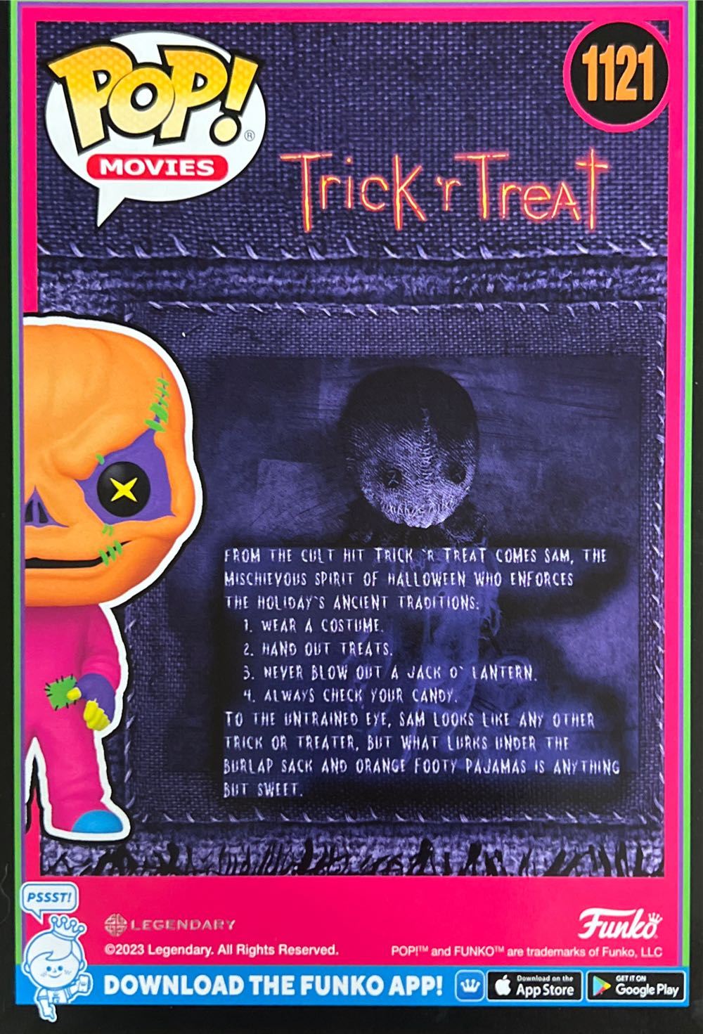 Sam - Trick ’R Treat vinyl figure collectible [Barcode 889698746960] - Main Image 2