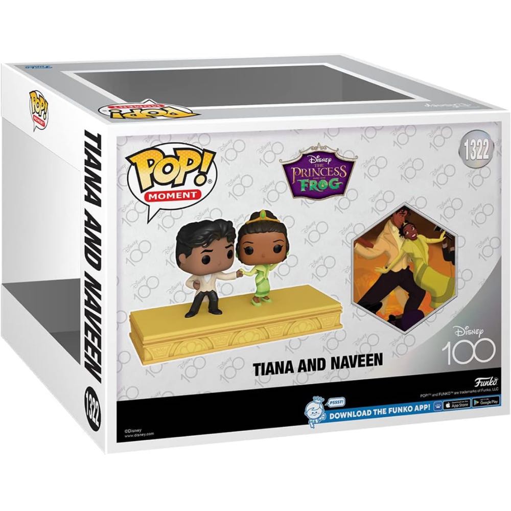 Funko Pop! Moment: Disney 100 - Tiana and Naveen Dancing, Princess Tiana  - Princess and the Frog vinyl figure collectible - Main Image 2