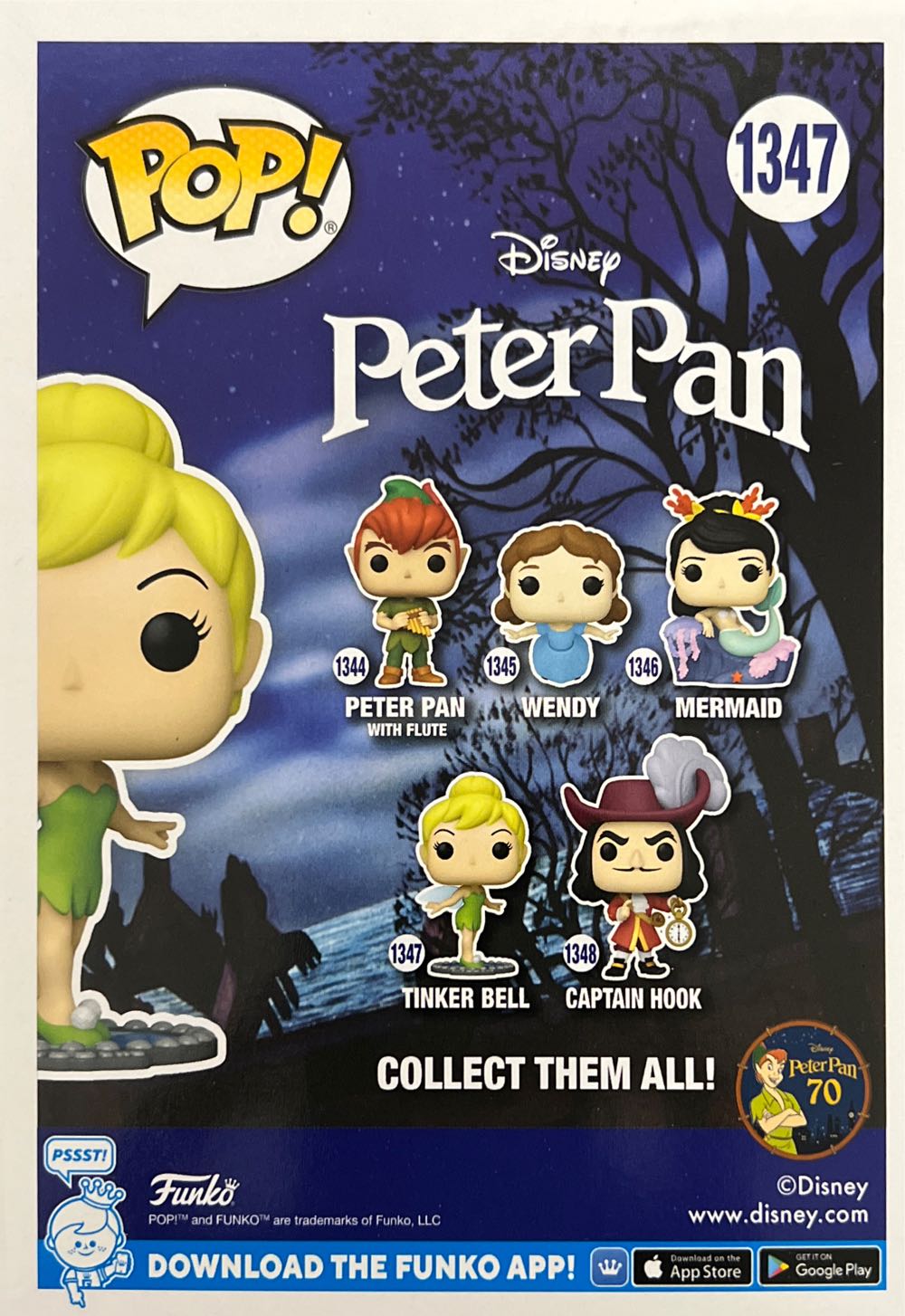 Tinker Bell: 70th Anniversary - Peter Pan vinyl figure collectible [Barcode 889698706995] - Main Image 2