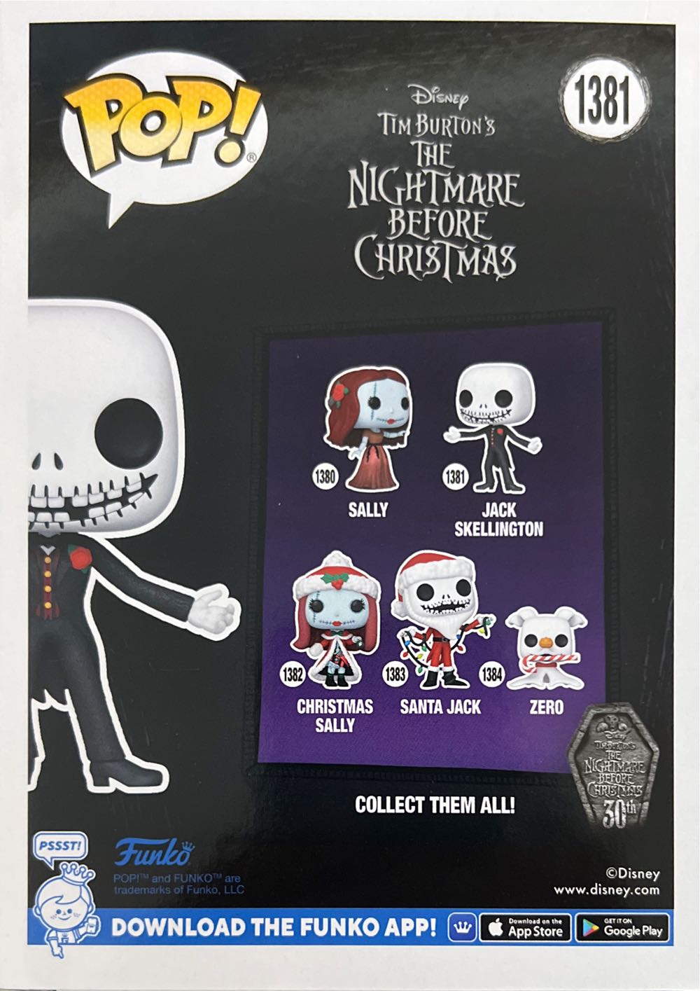 Jack Skellington - The Nightmare Before Christmas vinyl figure collectible [Barcode 889698723848] - Main Image 2