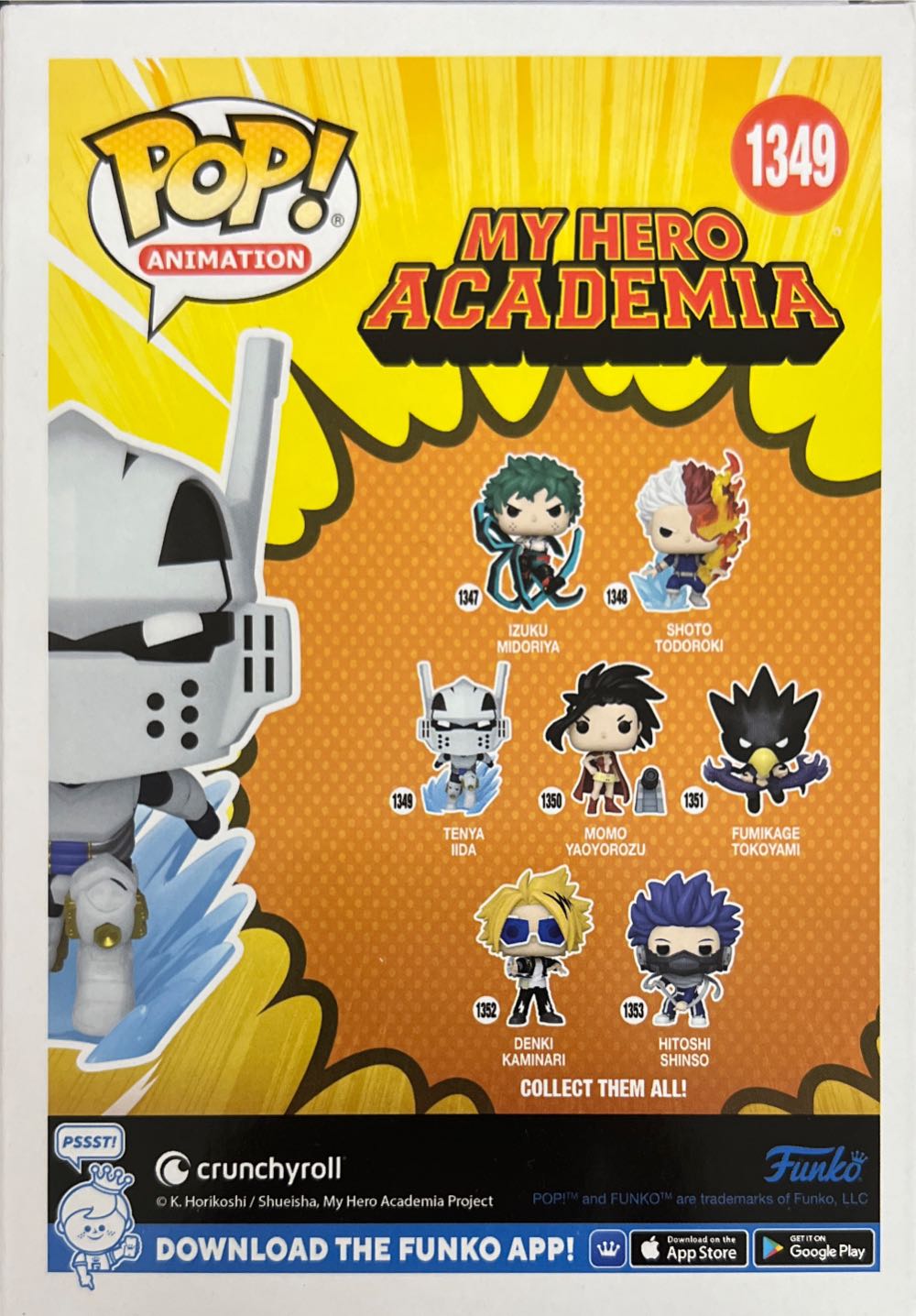 SELL #1349 Animation: My Hero Academia: Tenya Iida (Glow, Brad’s Collectibles) - My Hero Academia vinyl figure collectible [Barcode 889698673303] - Main Image 2