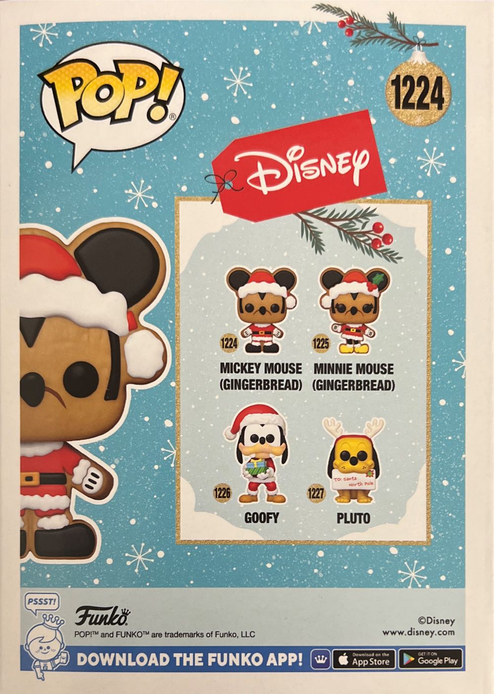 Funko Pop! Disney Christmas: Mickey Mouse (Gingerbread) # 1224 - Disney vinyl figure collectible [Barcode 889698643290] - Main Image 2
