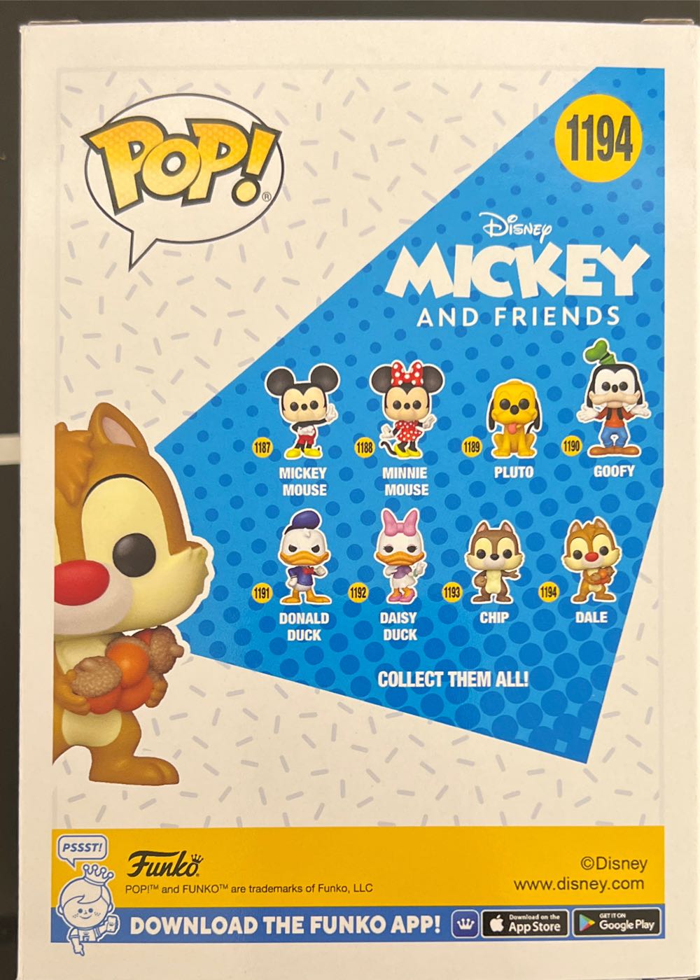 Disney: Dale, #1194 - Disney vinyl figure collectible [Barcode 889698596206] - Main Image 2