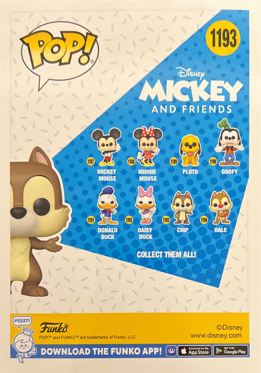 Disney: Chip, #1193 - Disney vinyl figure collectible [Barcode 889698596183] - Main Image 2