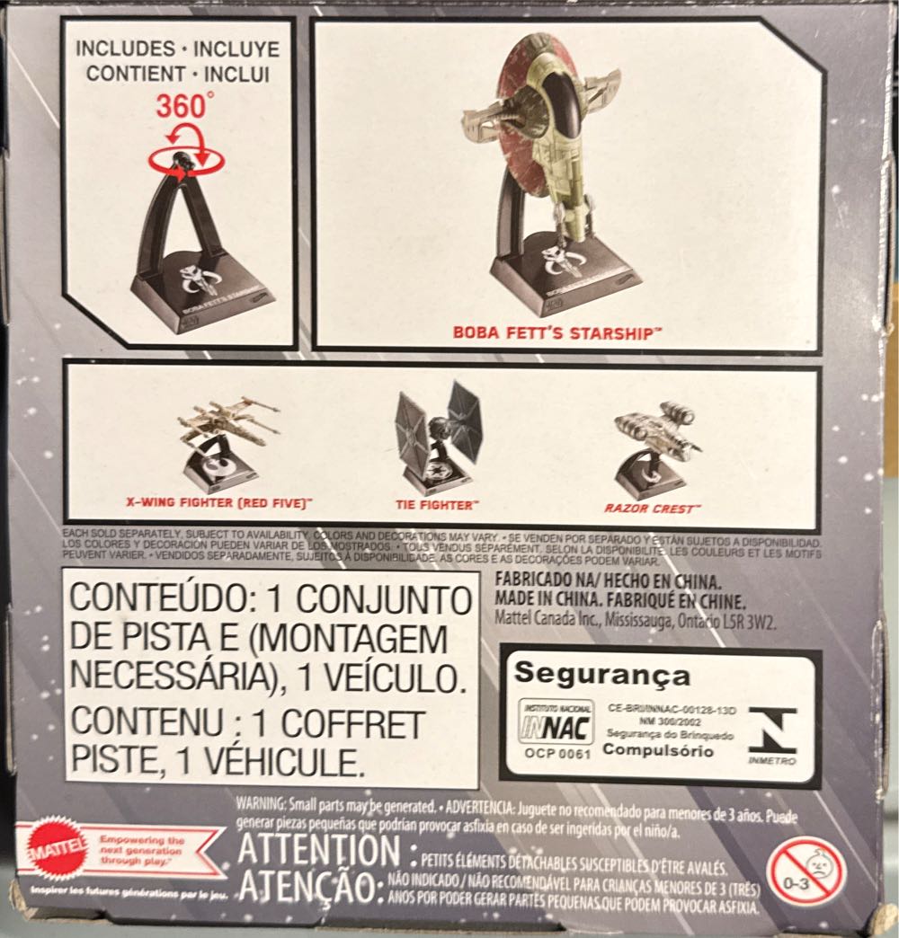 Hot Wheels Star Wars Starships Select Boba Fett’s Starship Premium Collectible Replica With Movable Part & Display Stand  vinyl figure collectible [Barcode 194735074730] - Main Image 2