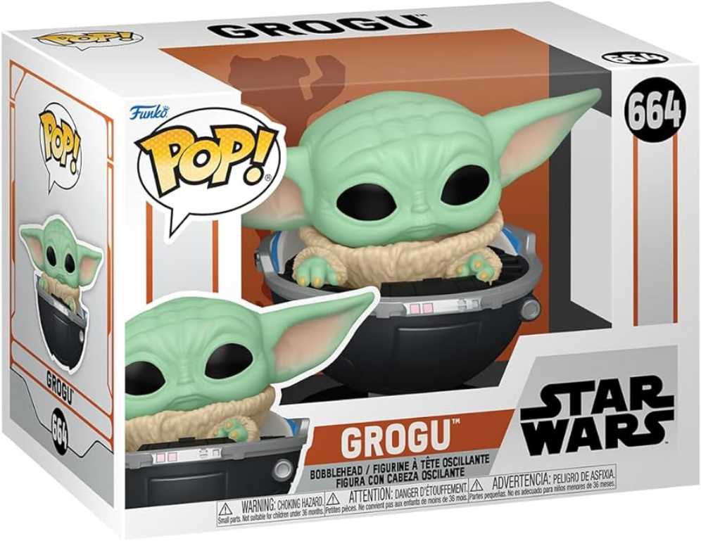 Grogu (In Hovering Pram) - Star Wars: The Mandalorian vinyl figure collectible [Barcode 889698765510] - Main Image 3