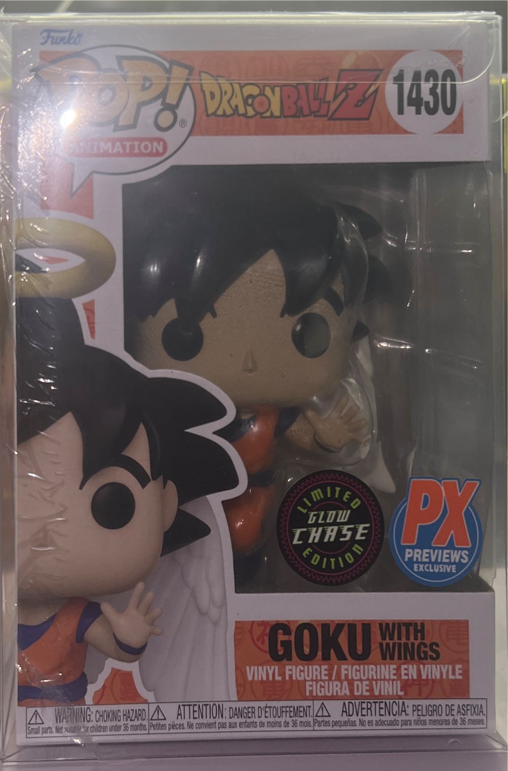 DBZ -1430- Goku With Wings (Chase Glow in the Dark) - Dragon Ball Z vinyl figure collectible [Barcode 889698711777] - Main Image 4