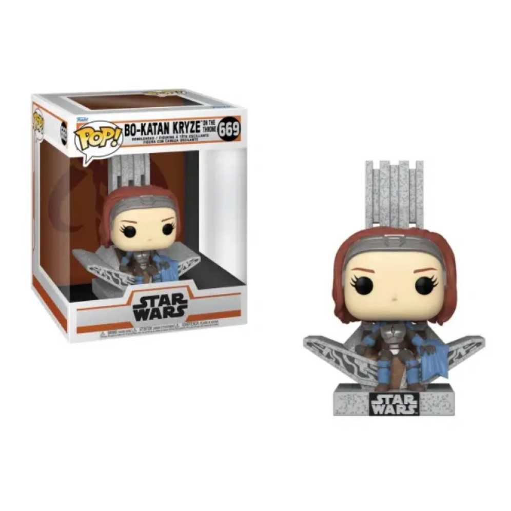 #669: Bo-Katan Kryze On The Throne - Star Wars: The Mandalorian vinyl figure collectible [Barcode 889698765459] - Main Image 2