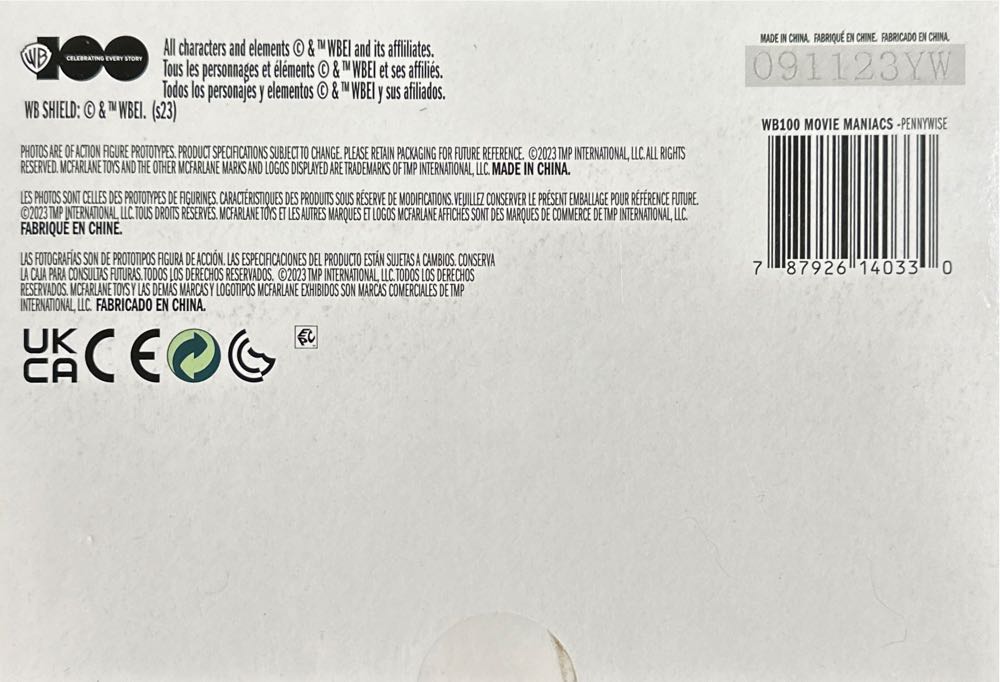 Pennywise  IT - It vinyl figure collectible [Barcode 787926140330] - Main Image 4