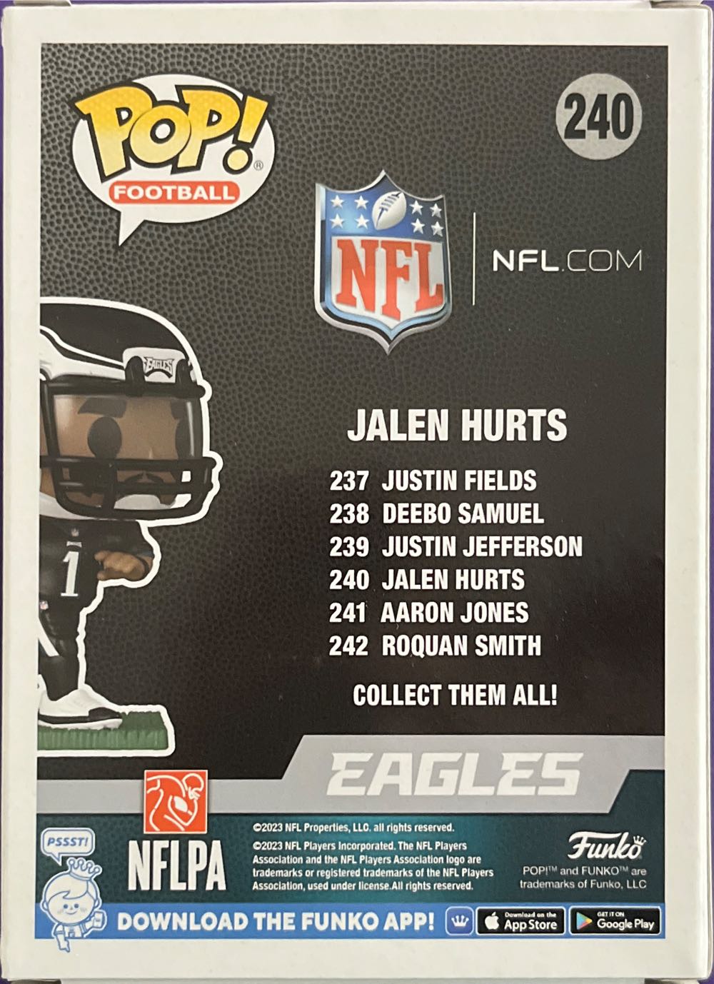 Jalen Hurts Philadelphia Eagles Nfl Funko Pop! Series 11 - NFL vinyl figure collectible [Barcode 889698722735] - Main Image 2