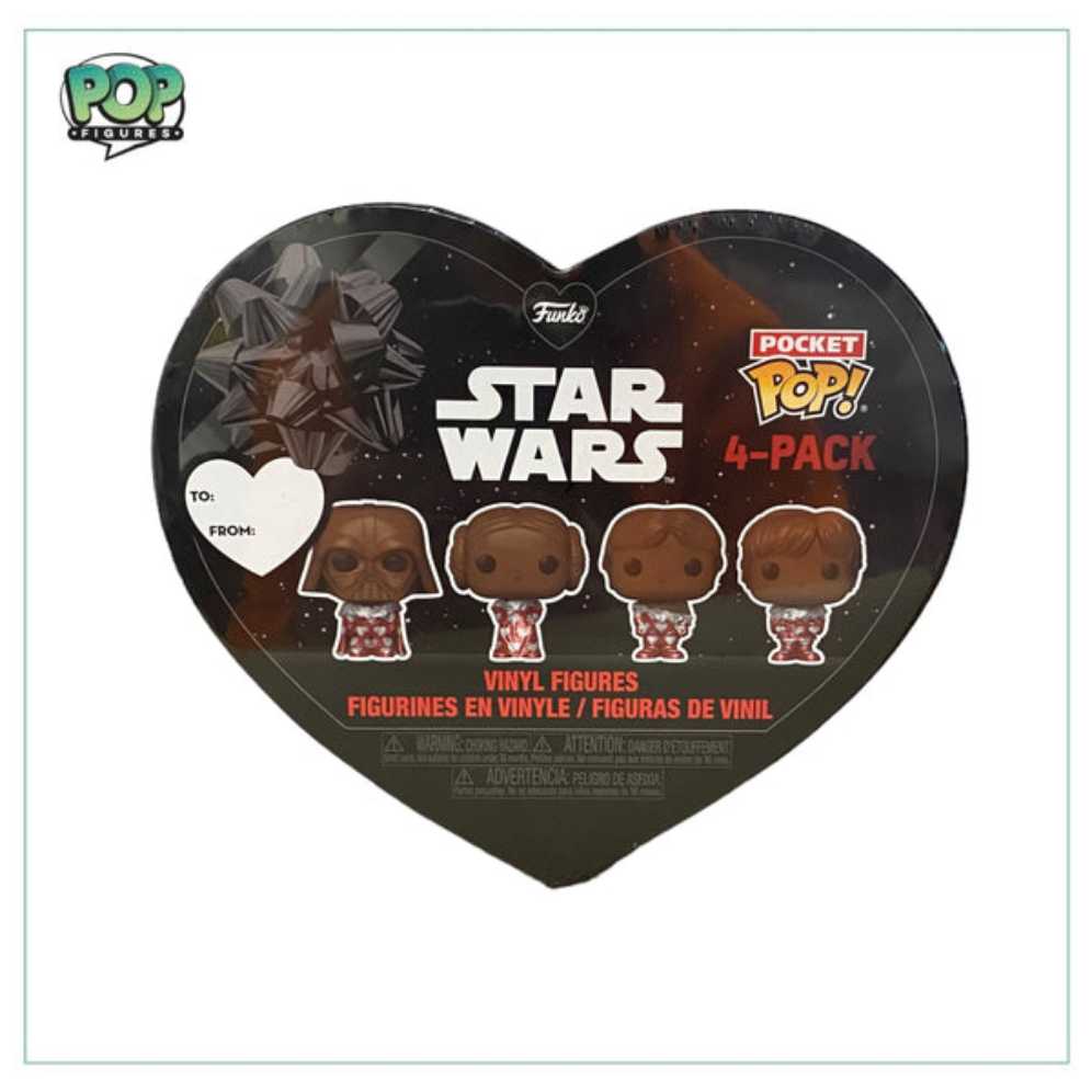 Pocket POP! 4-Pack: Darth Vader/ Princess Leia/ Han Solo/ Luke Skywalker - Star Wars vinyl figure collectible [Barcode 889698762267] - Main Image 2