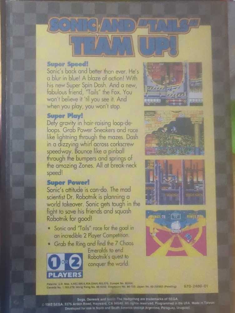 Sonic 2 Genesis Sonic The Hedgehog 2 Sega Genesis Complete Box Sega Tested Game Manual Cartridge Cib Only For Version Case & Original And Not Resale No With Japanese New Sealed Authentic Genesis - Sonic the Hedgehog vinyl figure collectible [Barcode 010086010510] - Main Image 2