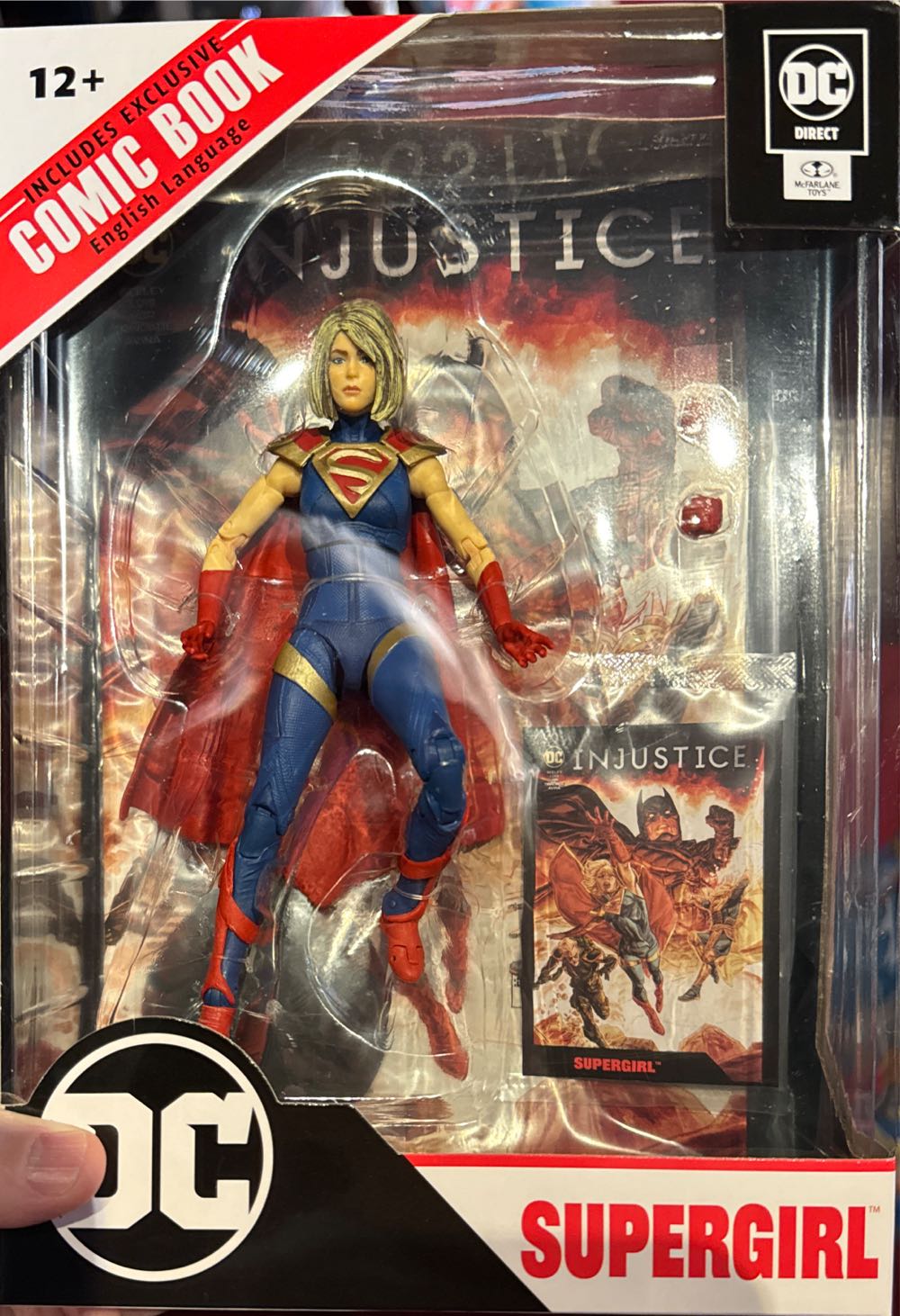 McFarlane Dc Direct 7 Figure With Comic Injustice 2 Supergirl  vinyl figure collectible [Barcode 787926159172] - Main Image 2