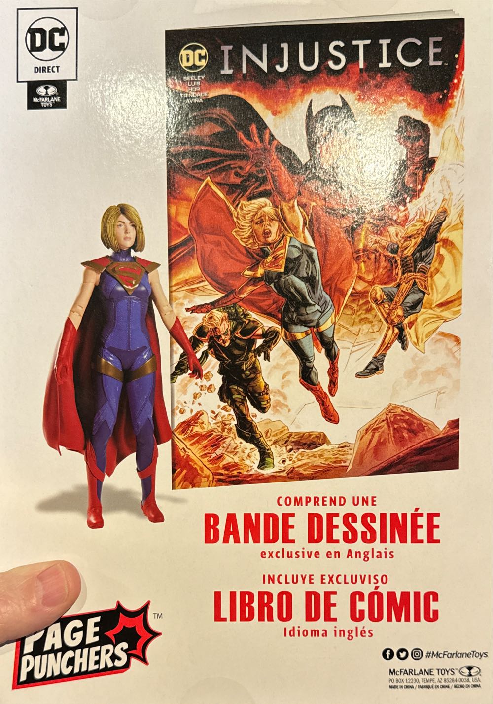 McFarlane Dc Direct 7 Figure With Comic Injustice 2 Supergirl  vinyl figure collectible [Barcode 787926159172] - Main Image 3