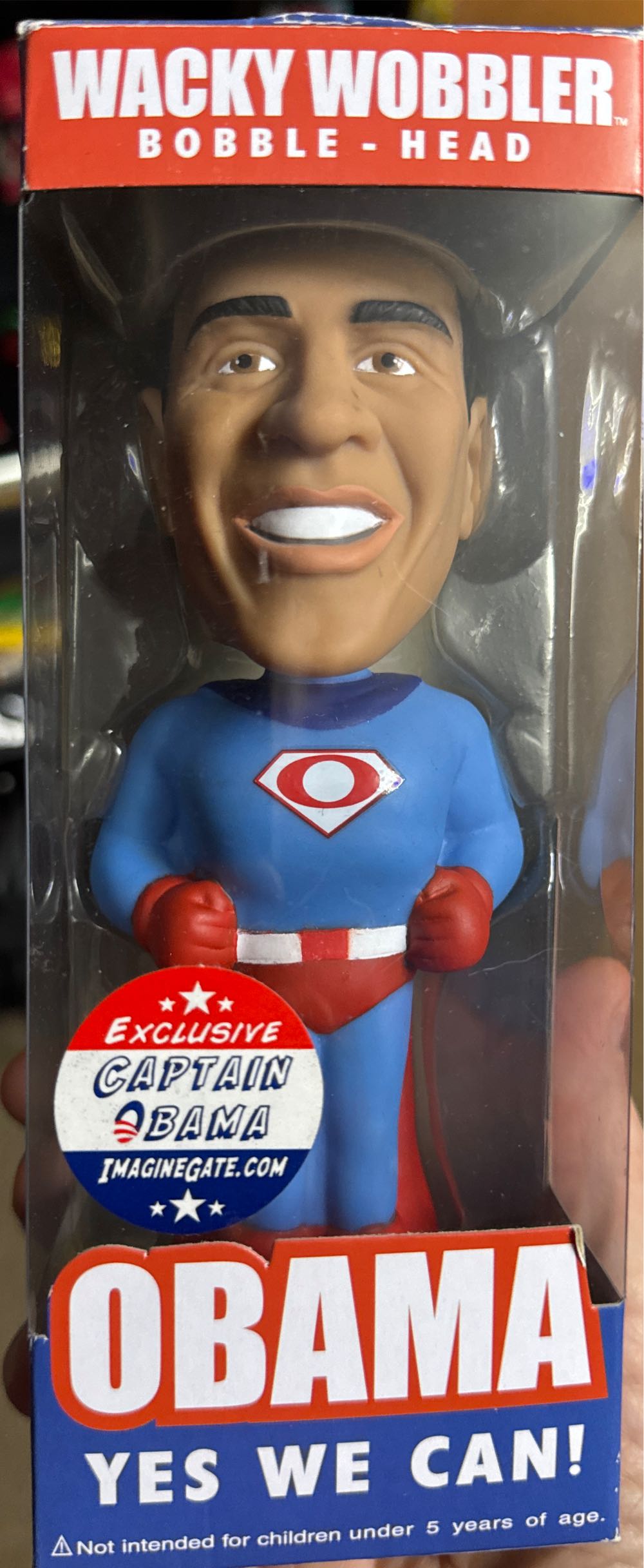 Funko Wacky Wobbler Captain Obama Rare - Funko vinyl figure collectible [Barcode 830395084374] - Main Image 2
