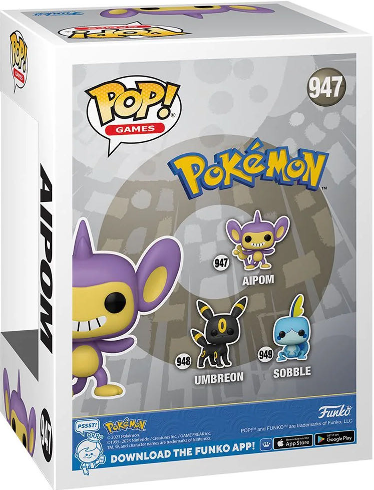 Aipom - Pokémon vinyl figure collectible [Barcode 889698676632] - Main Image 2