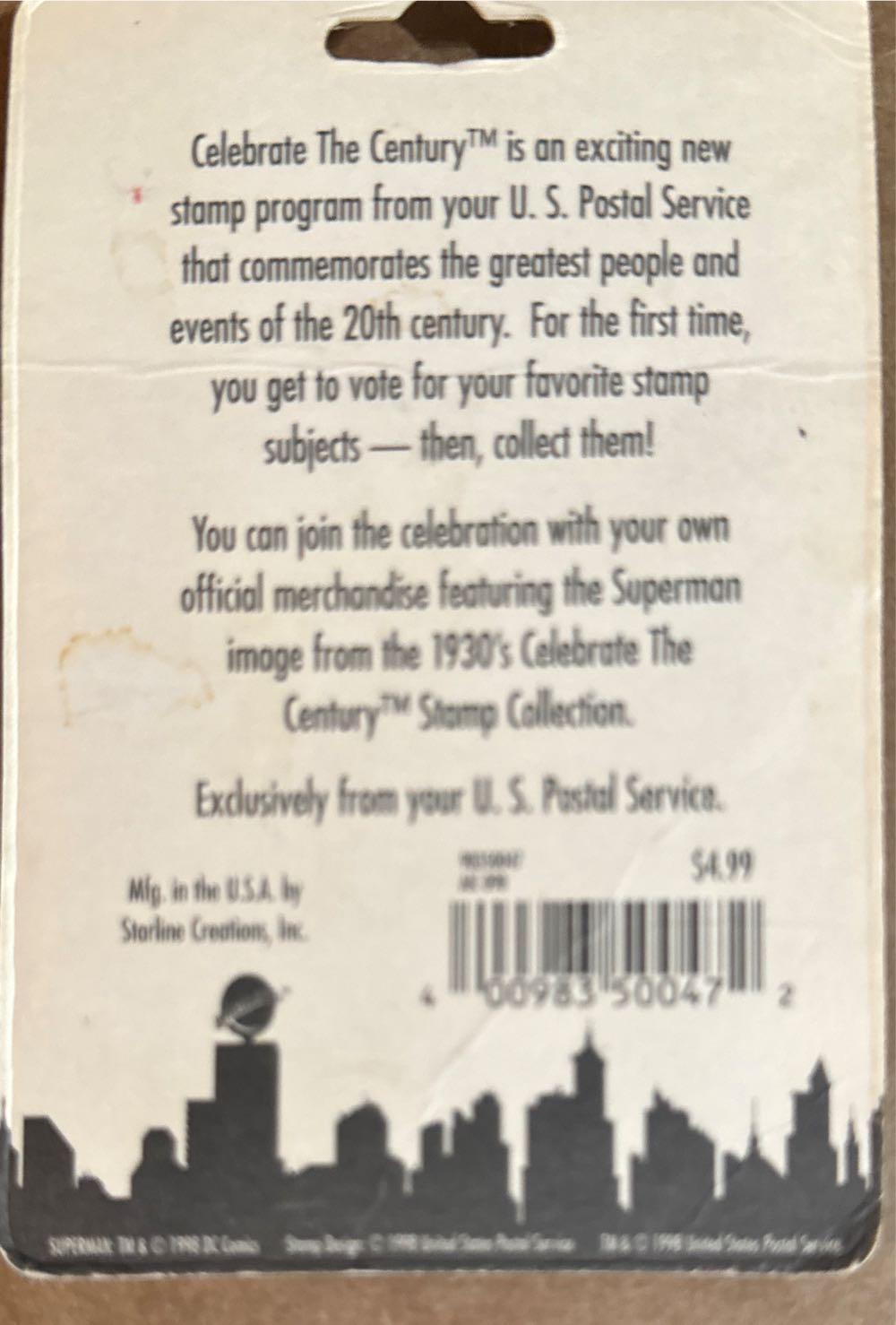 Key Chain Superman From USPS - DC Comics vinyl figure collectible [Barcode 400983500472] - Main Image 2