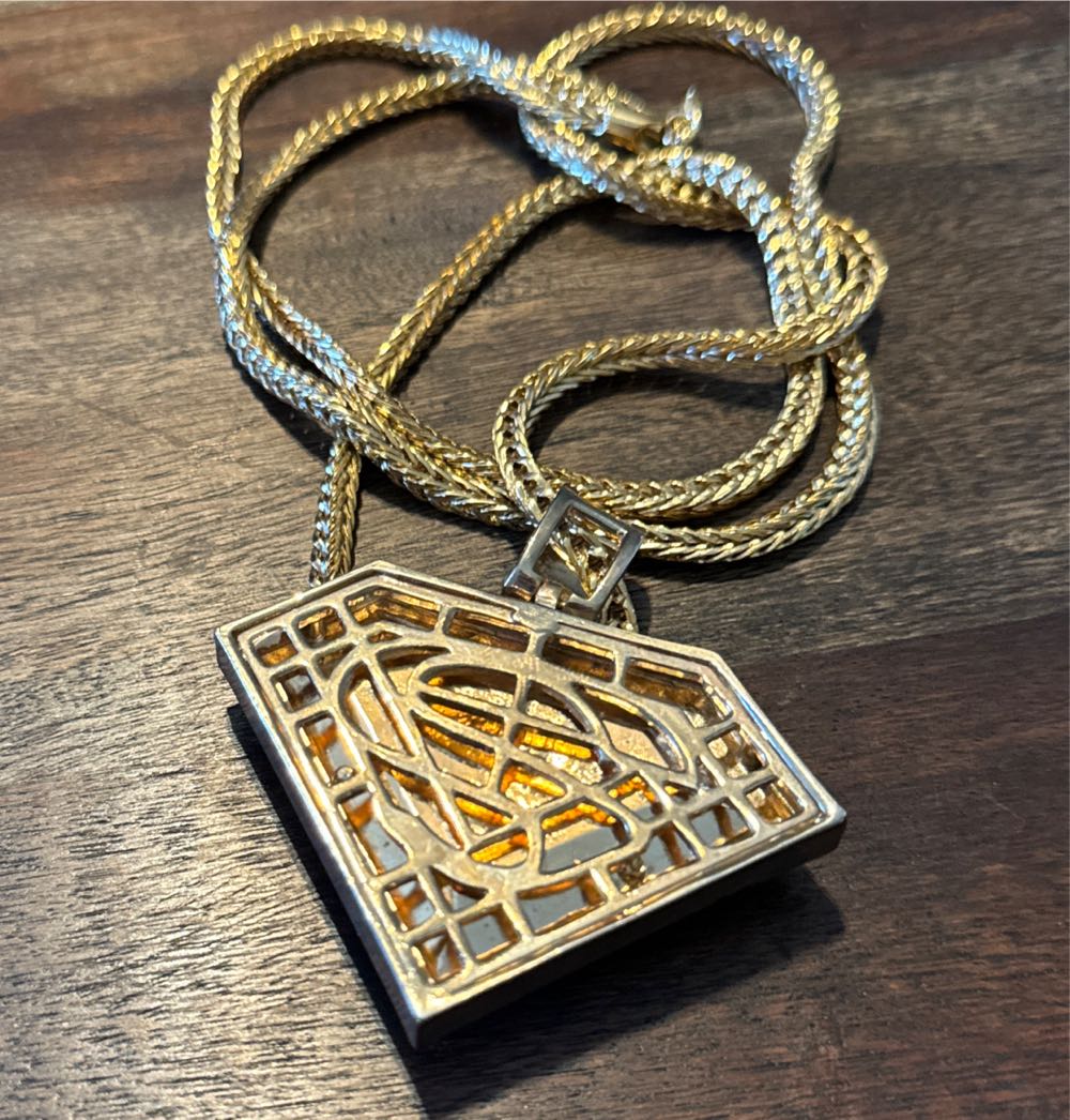 Superman Necklace With Colorful Rhinestones  vinyl figure collectible - Main Image 2