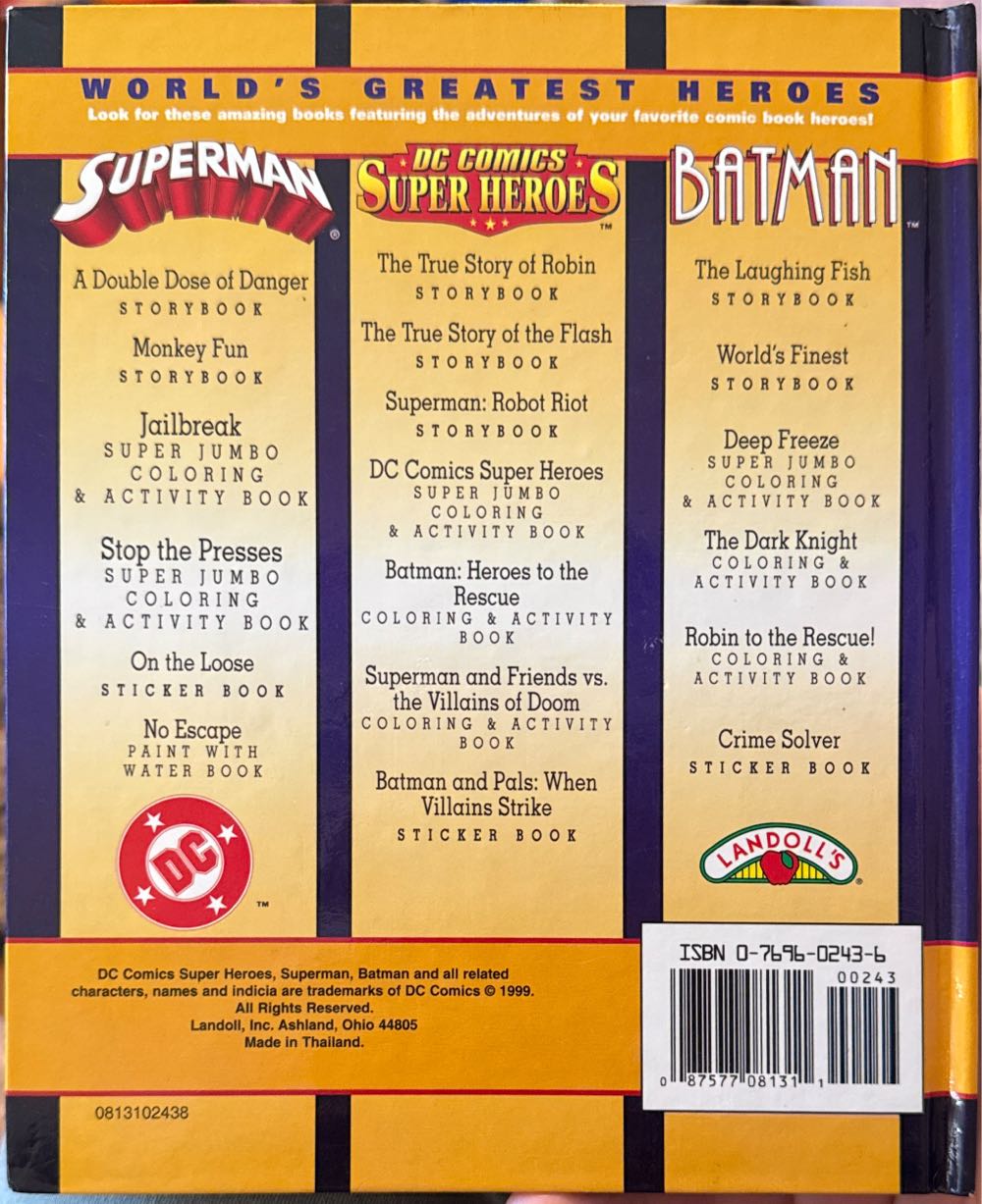 DC Superman Story Book - A Double Dose Of Danger  vinyl figure collectible [Barcode 087577081311] - Main Image 2