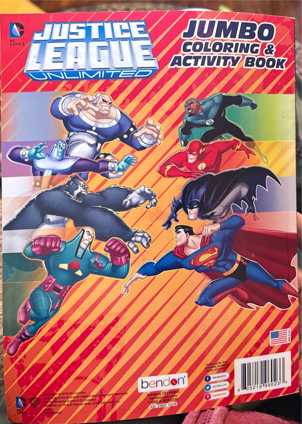 DC Justice League Unlimited Jumbo Coloring & Activity Book Evildoers Beware - DC Comics vinyl figure collectible [Barcode 805219960233] - Main Image 2