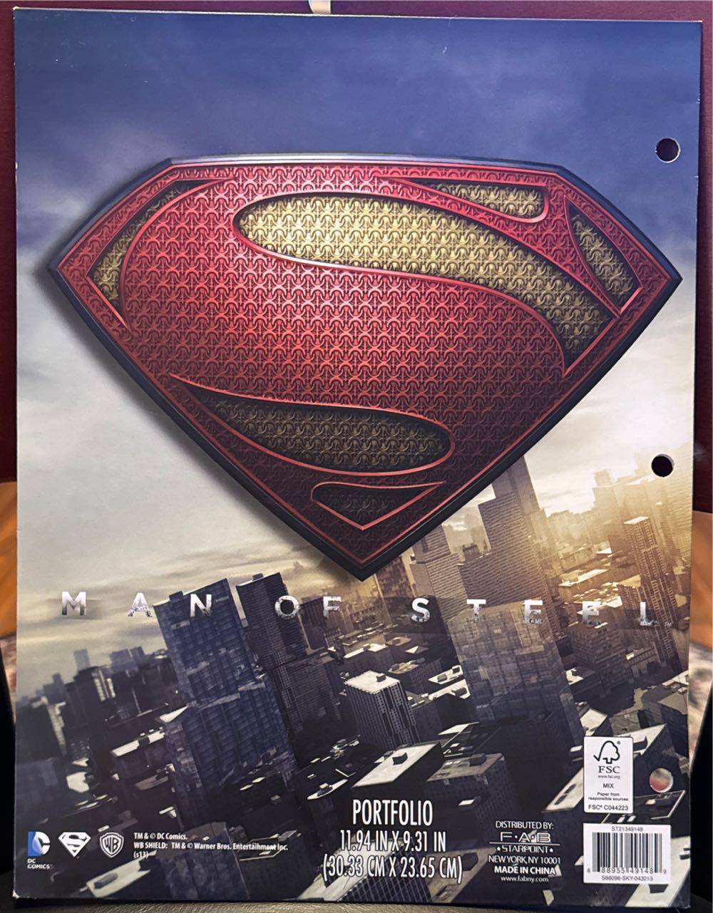 Two Pocket Folder Man Of Steel - DC Comics vinyl figure collectible [Barcode 688955491489] - Main Image 2