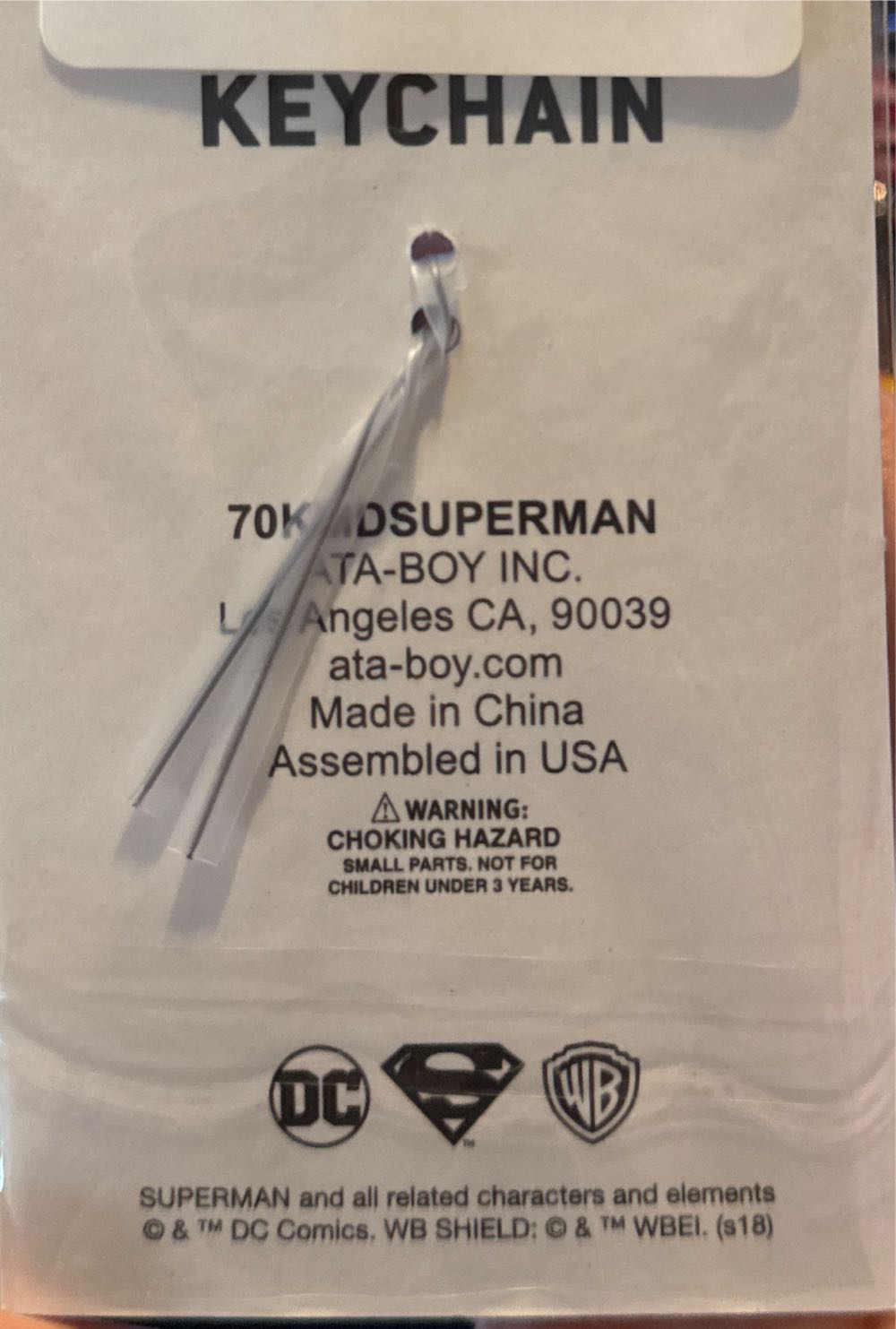 KeyChain Split Ring Superman - DC Comics vinyl figure collectible - Main Image 2