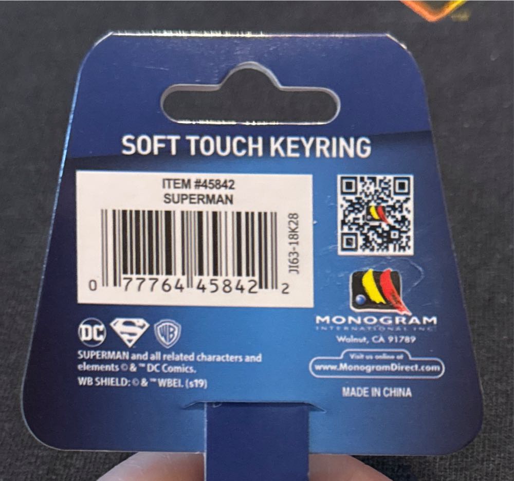 Key Ring Dc Superman Figural Soft Touch Pvc Key Ring 3” Multicolor - DC Comics vinyl figure collectible [Barcode 077764458422] - Main Image 4