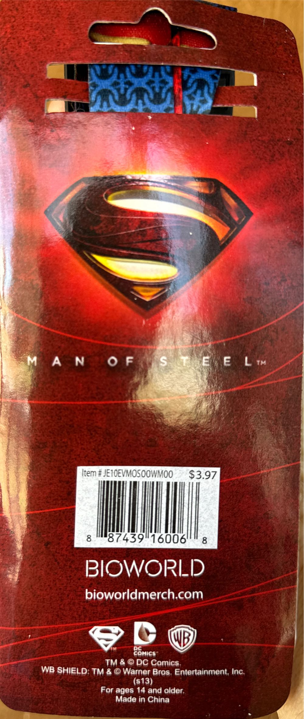 Man Of Steel Lanyard Graphic Reversible Lanyard W Clip - DC Comics vinyl figure collectible [Barcode 887439160068] - Main Image 4