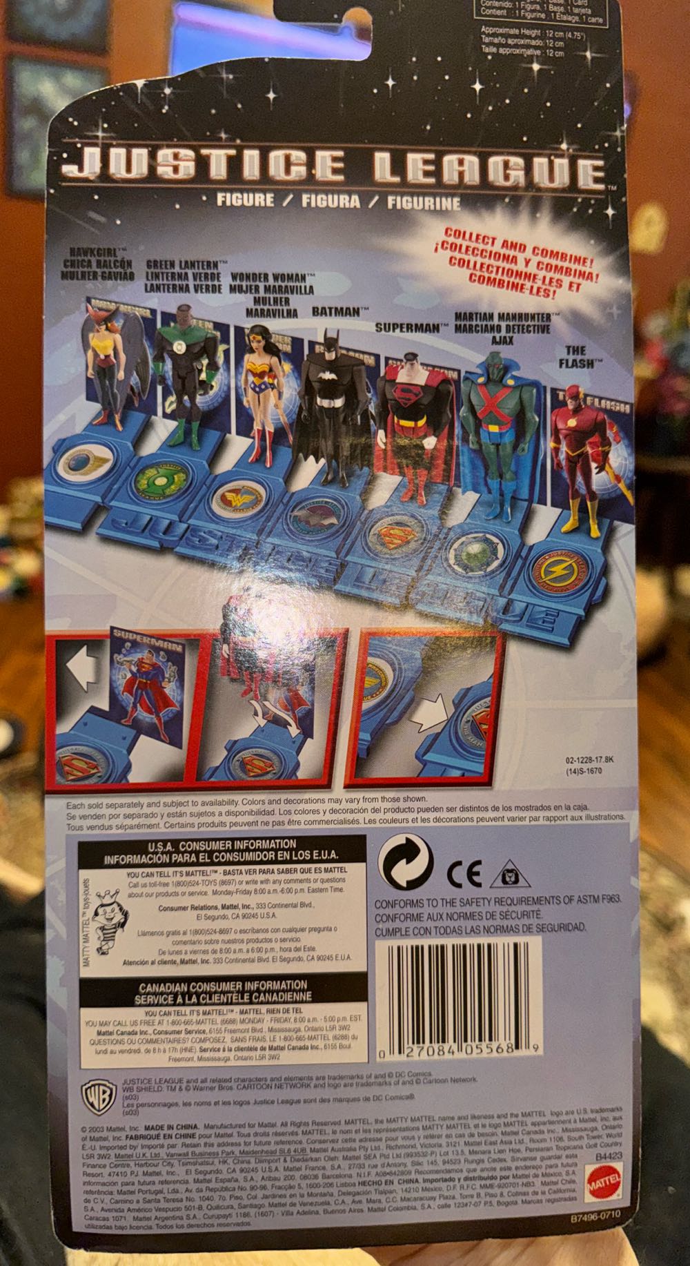 Mattel Justice League 4 3 4” Action Figure: Superman In Black With Red Outfit  vinyl figure collectible [Barcode 027084055689] - Main Image 3