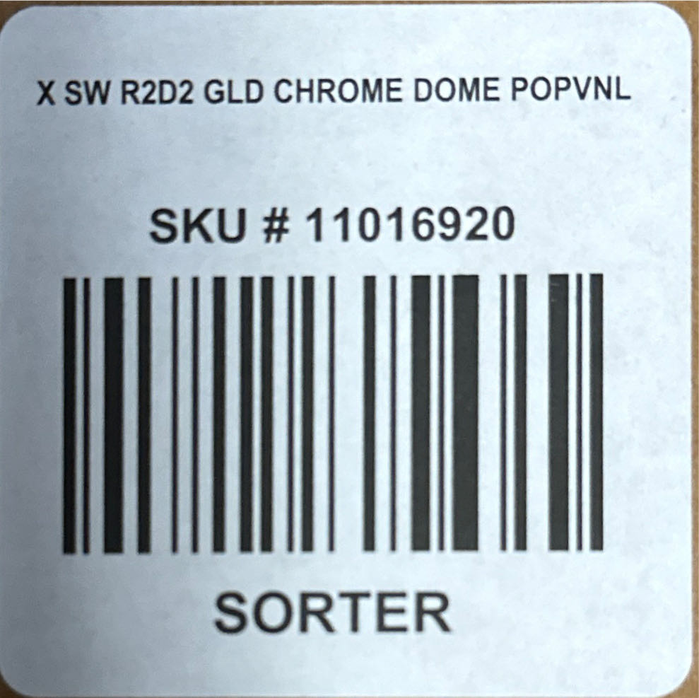 R2-D2 - Gold Chrome Dome - Exclussive - SKU 11016920 - Star Wars vinyl figure collectible [Barcode 11016920] - Main Image 2