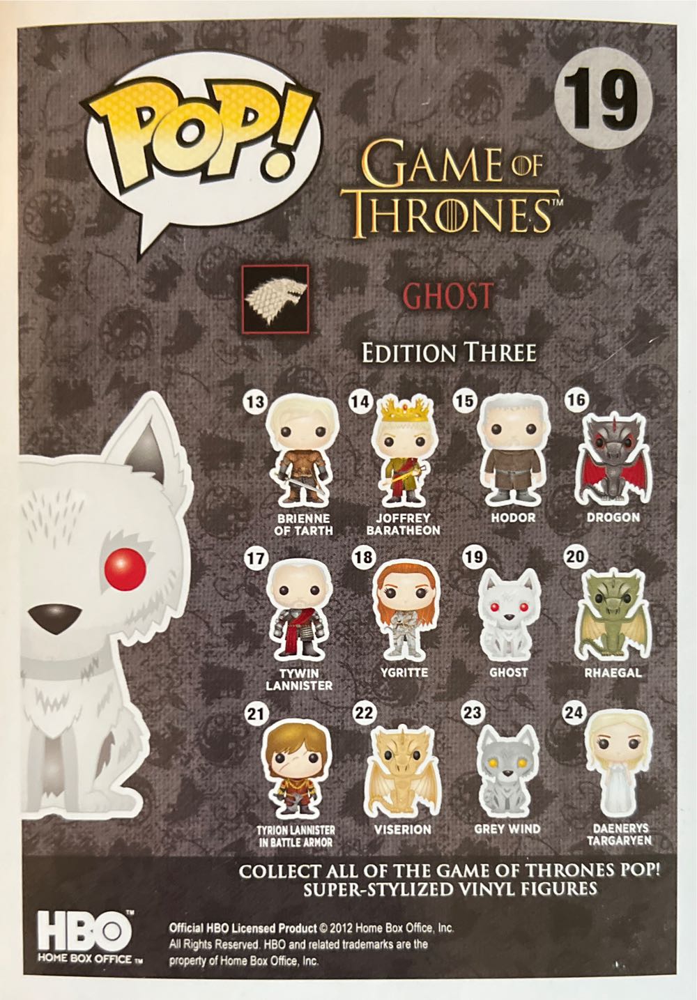 Game Of Thrones : Ghost - Game of Thrones vinyl figure collectible - Main Image 2
