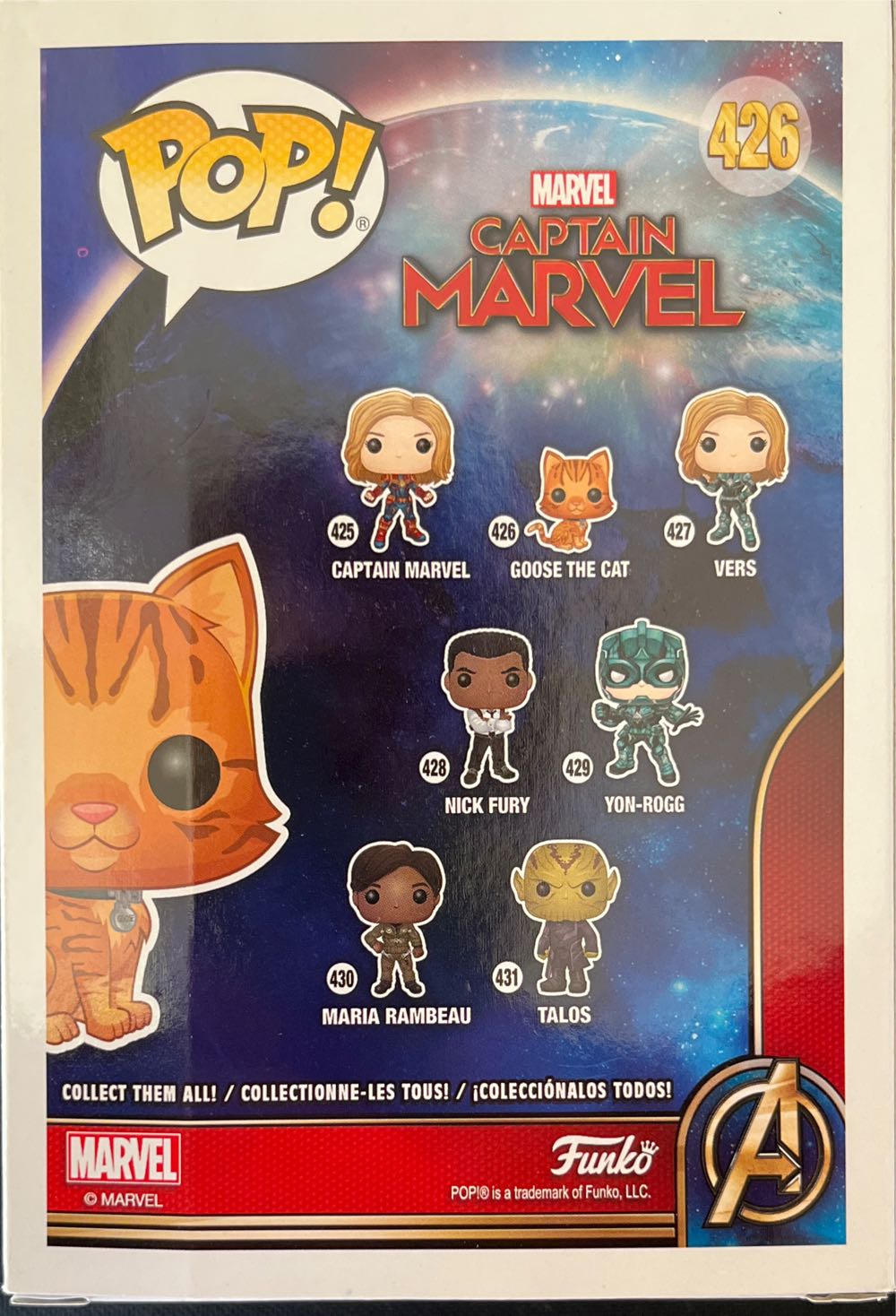 Goose The Cat $14 - Captain Marvel vinyl figure collectible [Barcode 889698363792] - Main Image 2